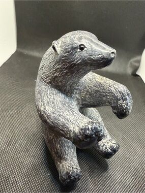 Vintage Heavy Polar Bear Figurine Sculpture Rustic Lodge Cabin Decor
